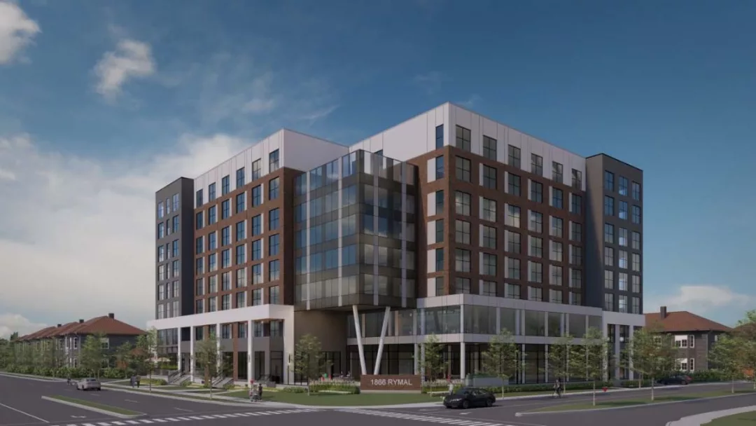 A rendering of the proposed 8-storey mixed-use development at 1866 Rymal Rd. E. in Stoney Creek. The Hamilton Design Review Panel will assess the proposal at their meeting on Thursday, February 9.